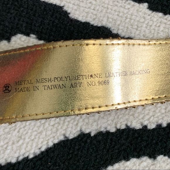 Vintage Gold Mesh Chainmail Adjustable Waist Belt One Size - Picture 6 of 8